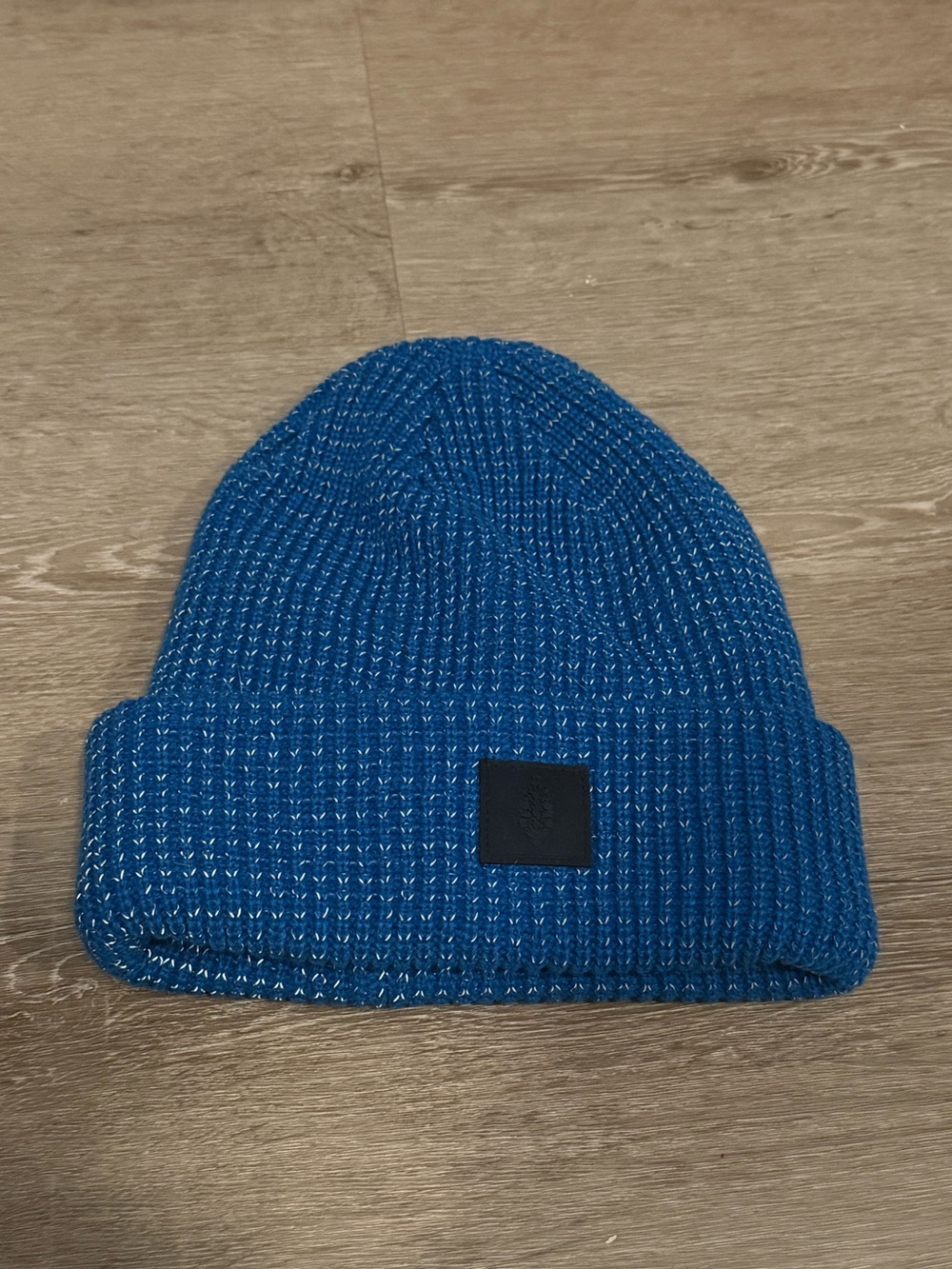 NWOT Free People FP Movement Let’s Race Fleece Lined Recycled Yarn Beanie Blue